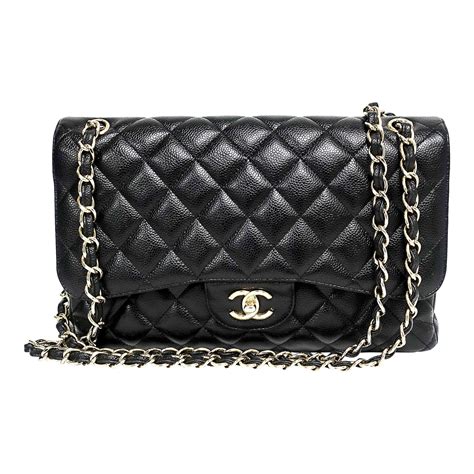 chanel black leather flap bag|Chanel flap bag jumbo.